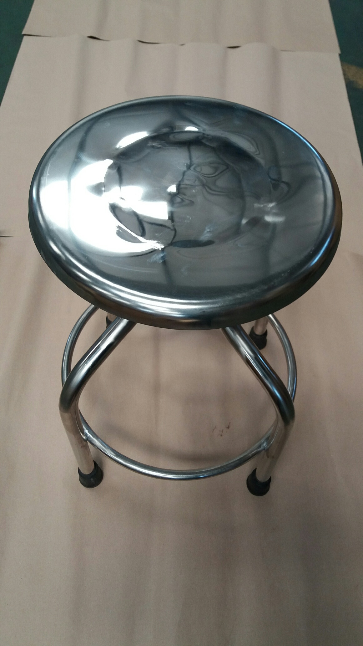 Stainless steel 4-spoke rotary chair -D340